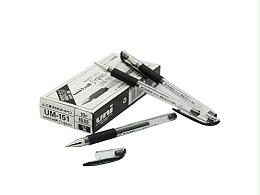 三菱UM-151财务用笔0.38M学生用中性签字笔蓝色(替芯URM-1)红色10支装