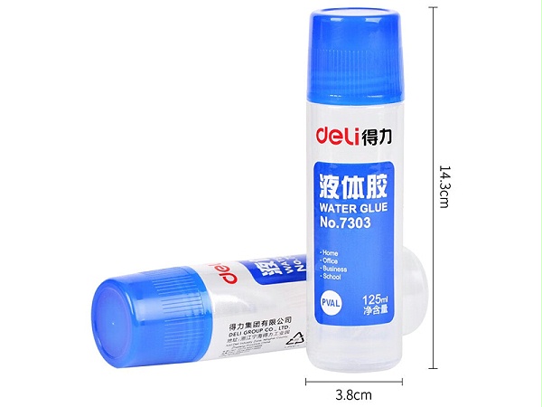 得力 液体胶水7303 PVAL 125ml 40*40*143mm