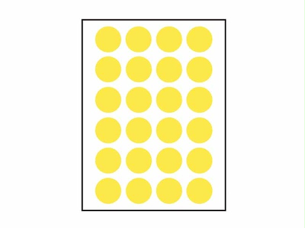 31＃ 圆形不干胶标签 (黄)