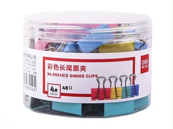 得力8554ES彩色长尾夹