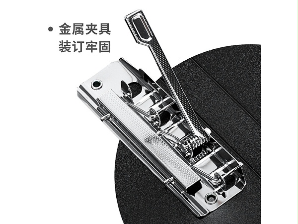 得力双强力夹文件夹 5302 A4 黑色