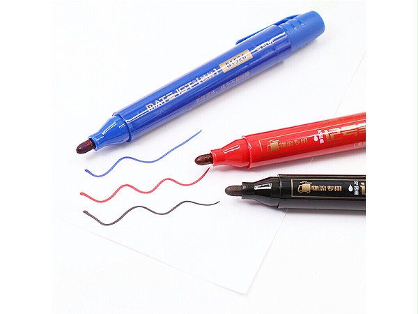 欧标 物流专用记号笔 B1526 19*140mm 笔幅1.5mm 可加墨红色 10支/盒