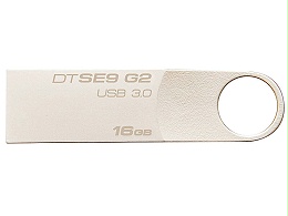 金士顿（Kingston）16GB USB3.0 U盘 DTSE9G2 银色 金属外壳 高速读写