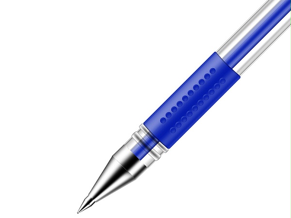 得力（deli） 6600中性笔水笔子弹头0.5mm经济版蓝色中性笔12支