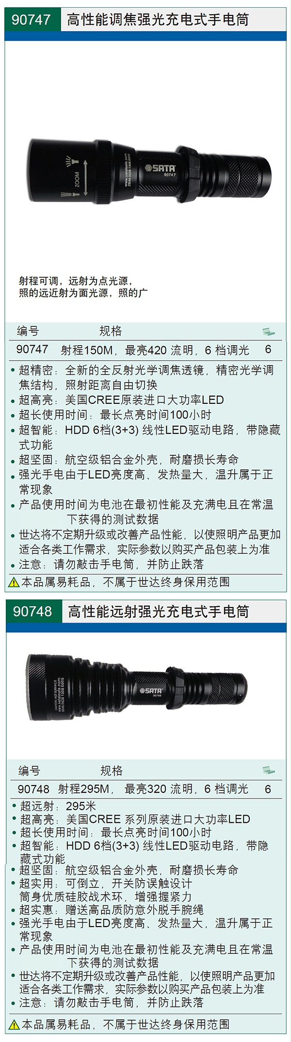 世达90747电筒