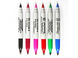 三福双头无尘记号笔sharpie32002（红色）