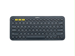 罗技（Logitech）K380多设备蓝牙键盘 平板IPAD键盘 时尚便携  深灰色