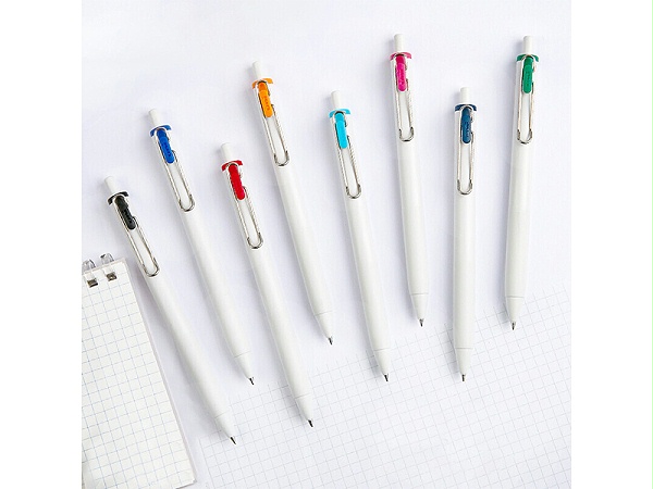 三菱 中性笔 UMN-S-05 子弹头 黑色白杆 按动式 0.5mm 黑色 10支/盒