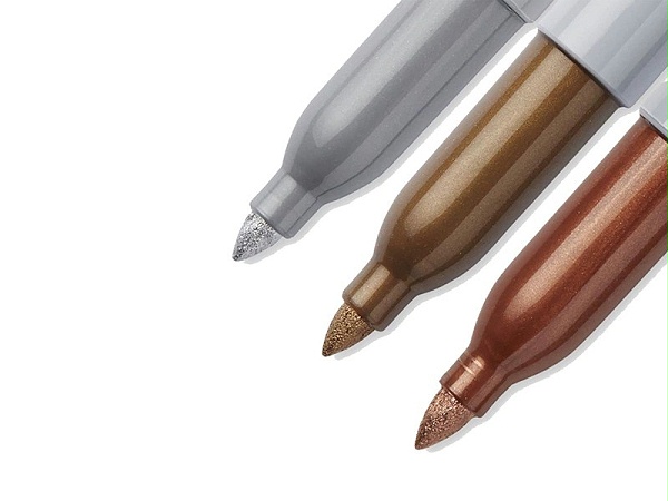三福金属色记号笔sharpie1MM 39100 （金色）