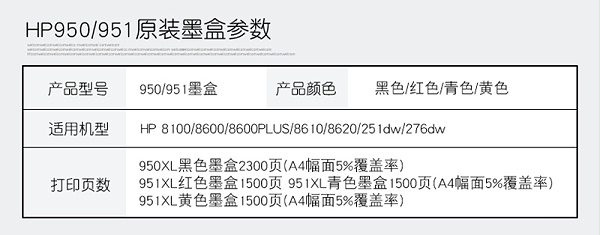 惠普 CN046AA 951XL 大容量青色墨盒（适用 8600plus 8100）