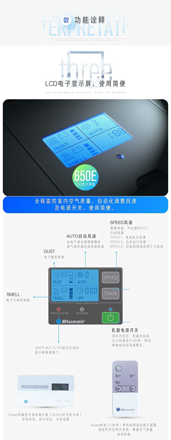 布鲁雅尔（Blueair） 空气净化器 除甲醛pm2.5 203（WSZ)详情页-2