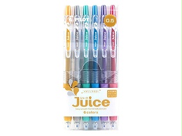 百乐 Juice百果乐啫喱笔套装 LJU-60EF-6CM 0.5mm 金属系 6色套装
