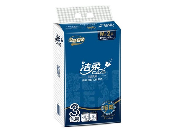 清风B338AFD 2层200抽商务盒装抽纸