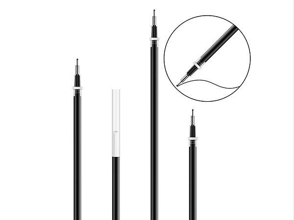 得力6901中性笔芯0.5mm半针管(黑）