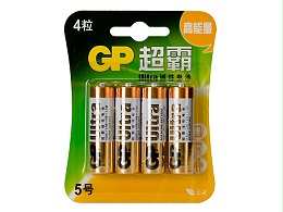 超霸GP15A-L4 5号碱性电池4节
