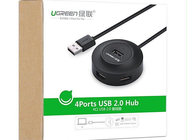 绿联20277  黑色USB2.0  4口集线器