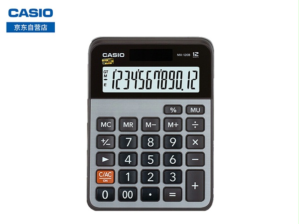 卡西欧（CASIO）MX-120B 商务计算器 小型机 灰色 商用