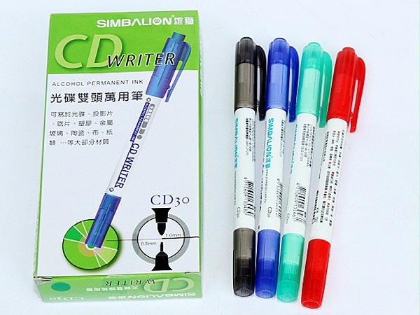 雄狮CD30  双头光盘万用笔（绿）