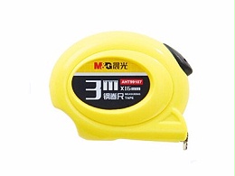 晨光 钢卷尺 抗摔外壳尺子 测量工具 卷尺 多款规格可选 AHT99107 3m