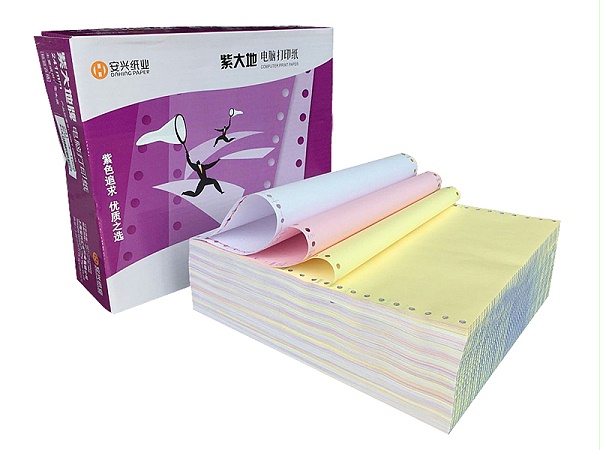 紫大地电打纸 241-4-1000压线3等分彩色   四联三等分