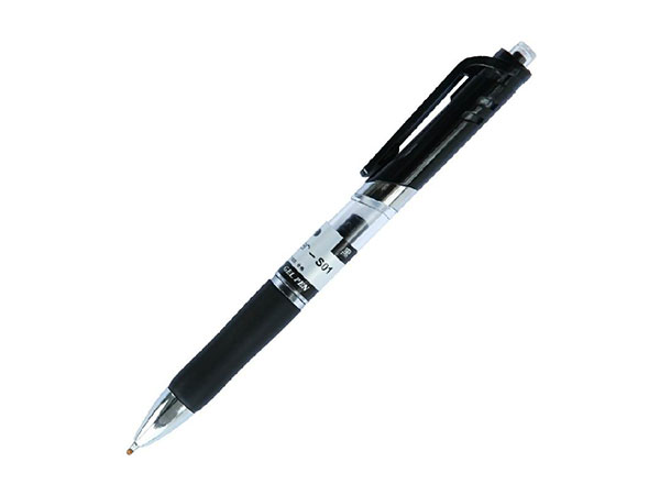 得力 S01 0.5mm按动中性笔办公签字笔 子弹头黑色水笔12支/盒