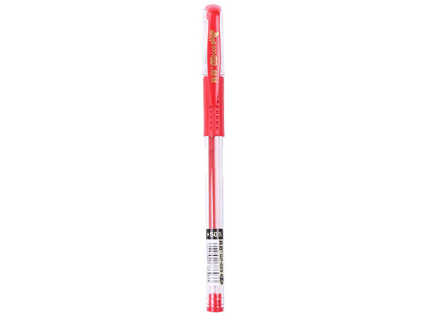 真彩 GP-009 0.5mm红色经典办公子弹头中性笔签字笔水笔 12支/盒