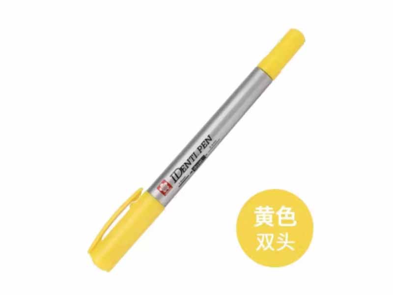 XYK－T樱花小双头油性笔 黄色44108