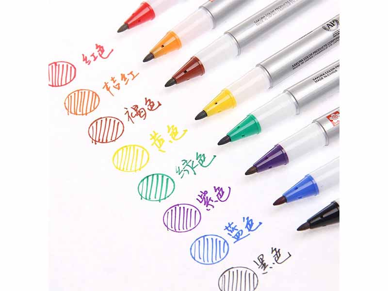 XYK－T樱花小双头油性笔 黄色44108