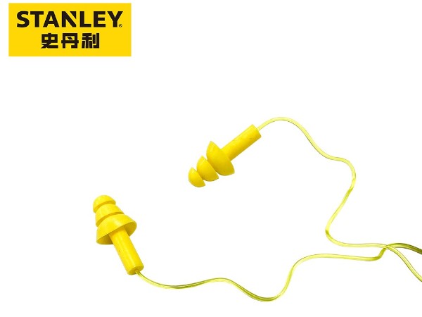 史丹利ST1511 圣诞树型带线硅胶耳塞 黄色 SXEP1511CN-YE