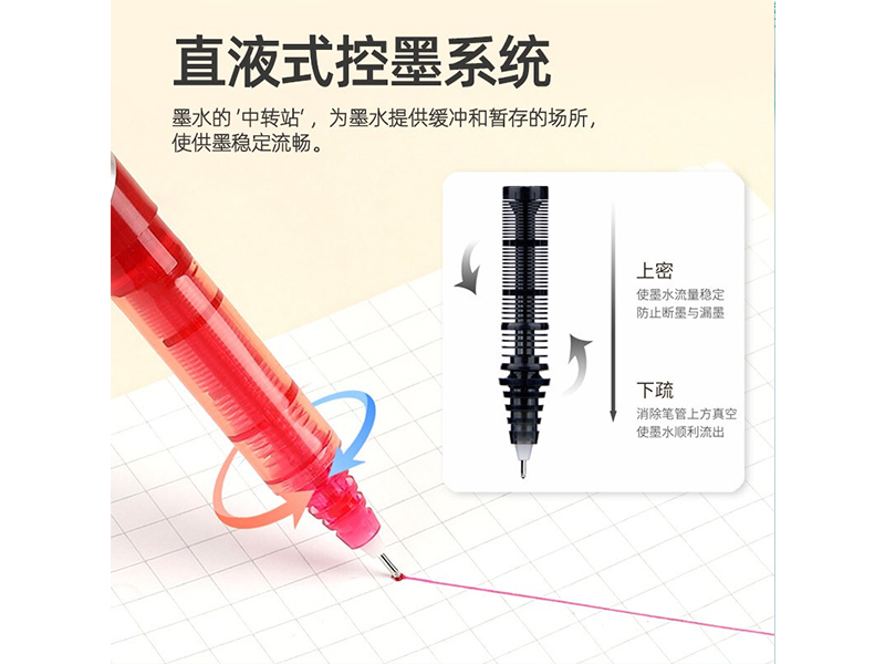 百乐 签字笔 BXC-V5 插盖式 0.5mm 可换墨胆（环保版）红色