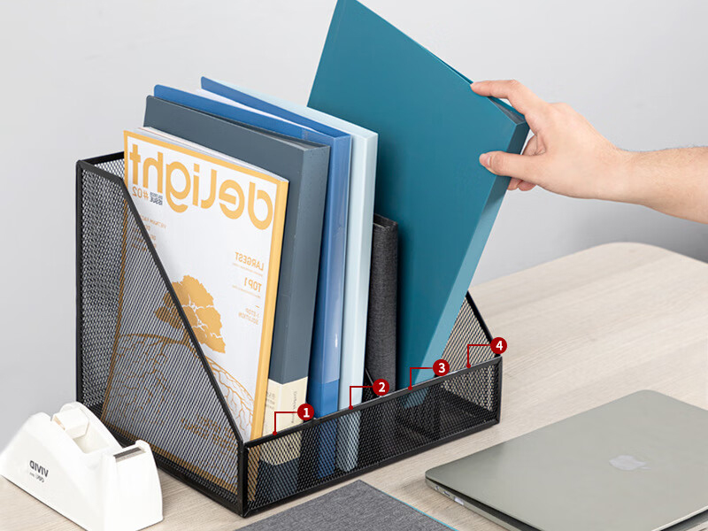 得力 文件框 78986 四联 金属材质 310*258*255mm