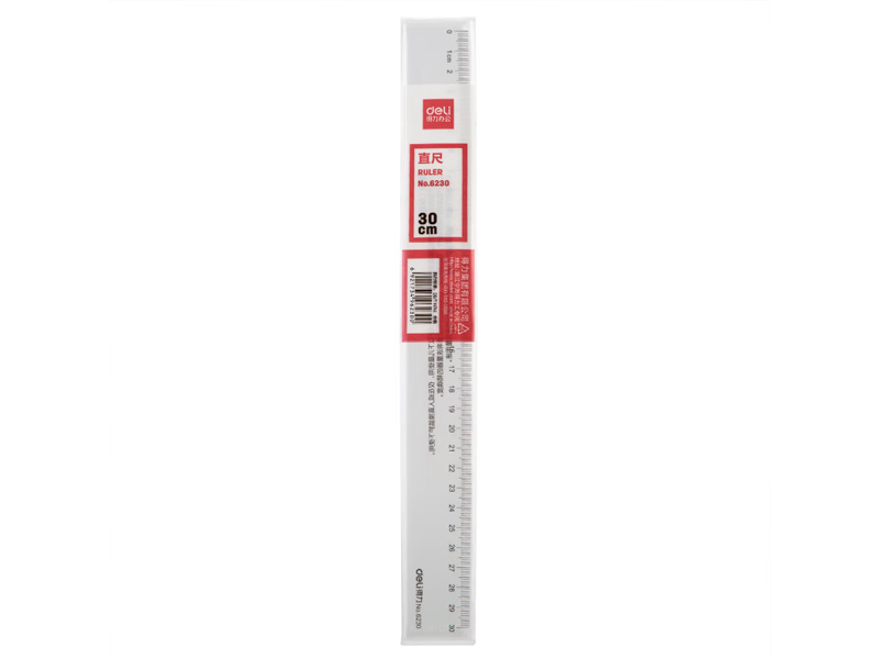 得力6230塑料直尺30cm
