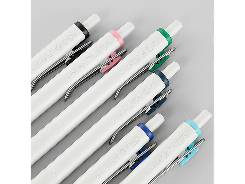 三菱 中性笔 UMN-S-38 8C 0.38mm 白杆 8色套装