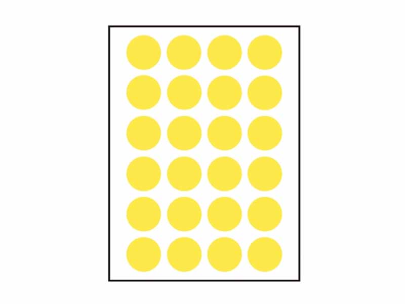 31＃ 圆形不干胶标签 (黄)