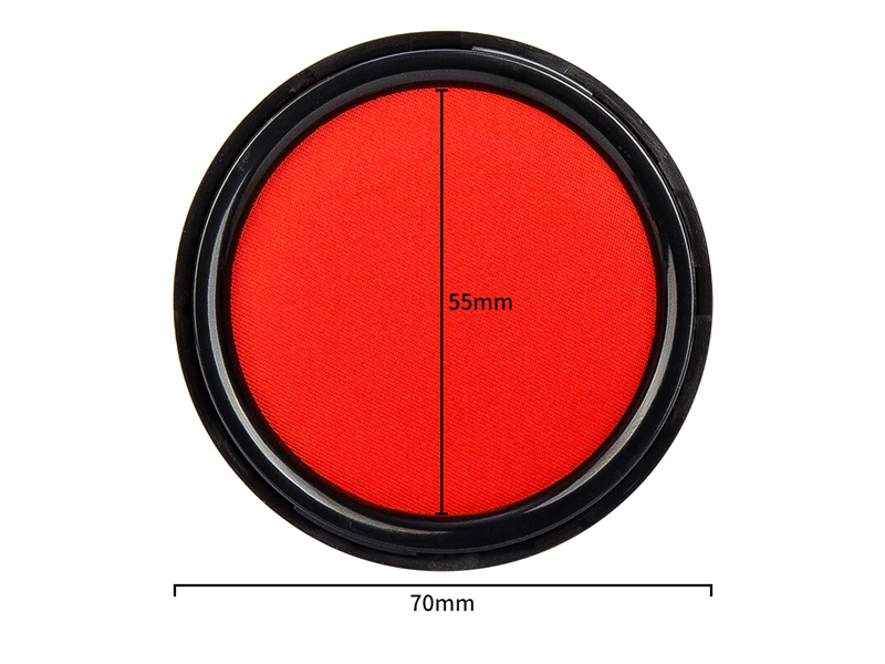 得力 9868 70mm 红色 圆形印台
