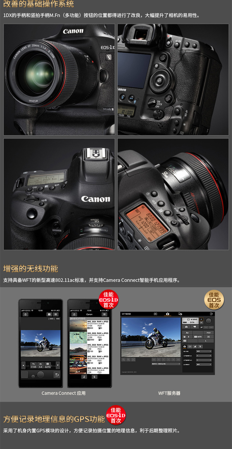Canon/佳能EOS1DX MarkII 数码单反相机 1DX2 专业旗舰机 EOS 1DXII单机身 官方标配