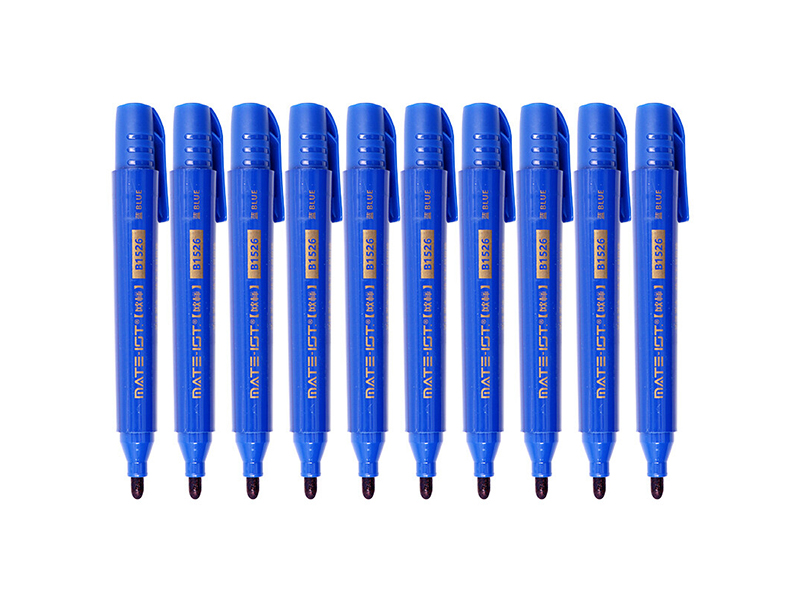 欧标 物流专用记号笔 B1526 19*140mm可加墨蓝色 10支/盒