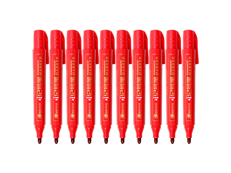 欧标 物流专用记号笔 B1526 19*140mm 笔幅1.5mm 可加墨红色 10支/盒