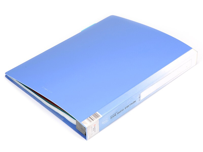 齐心 NF407A-S 40页A4活页册 30孔塑胶夹 蓝色