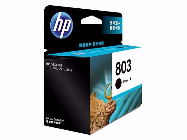 惠普（HP） F6V21AA 803 黑色墨盒