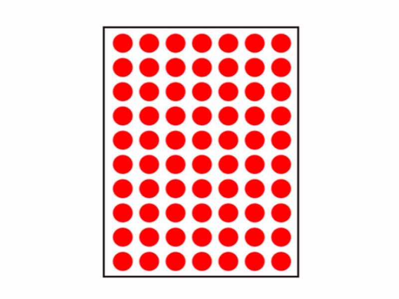 30＃ 圆形不干胶标签 (红)