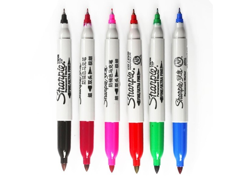 三福双头无尘记号笔sharpie32002（红色）