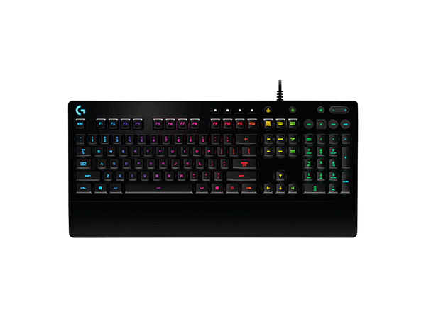 罗技(G)G213有线USB全尺寸RGB键盘 机械手感游戏发光LOL竞技背光键盘