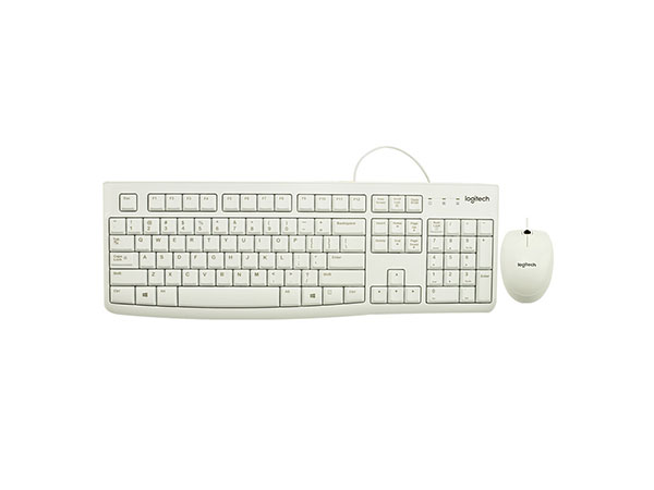罗技（Logitech）MK120 键鼠套装 鼠标键盘套装 白色