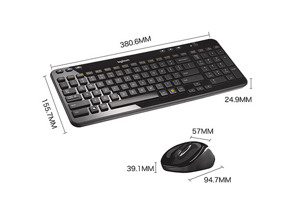 罗技（Logitech）MK365 无线键鼠套装 巧克力键盘 时尚键盘（黑色）
