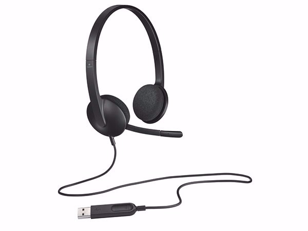 罗技（Logitech）H340 USB耳机麦克风 黑色