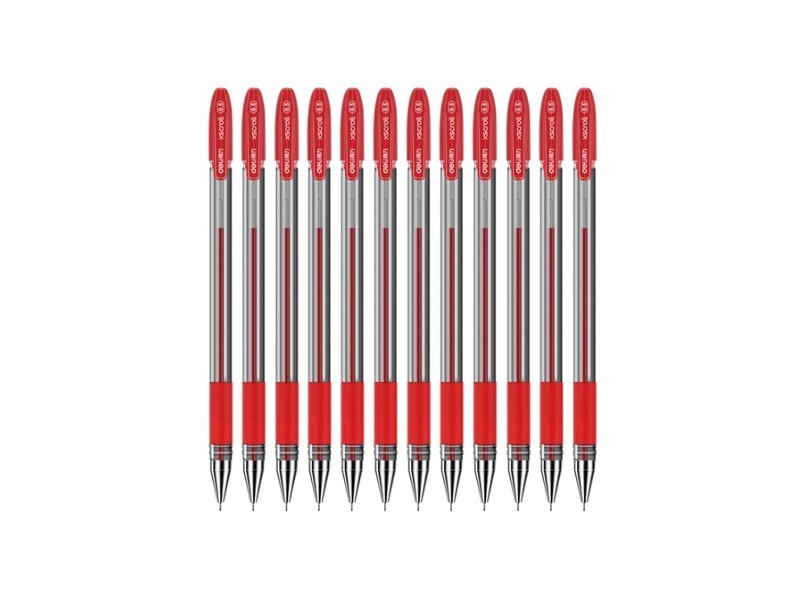 得力S55中性笔0.5MM（红色）