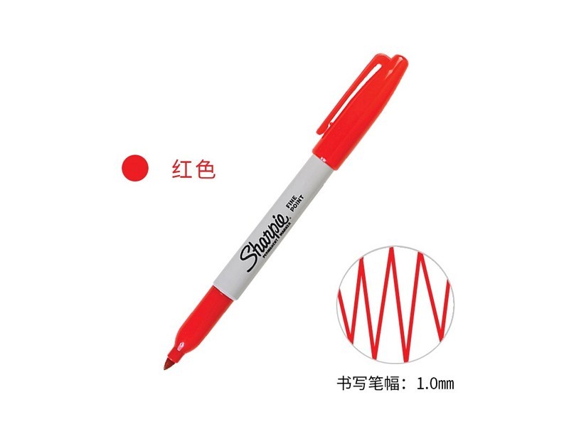 三福30000系列 30002 经济型记号笔（红色）