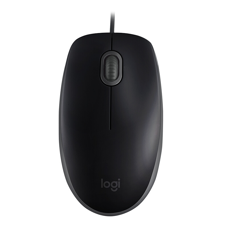 罗技（ Logitech） M110 有线静音鼠标 黑色