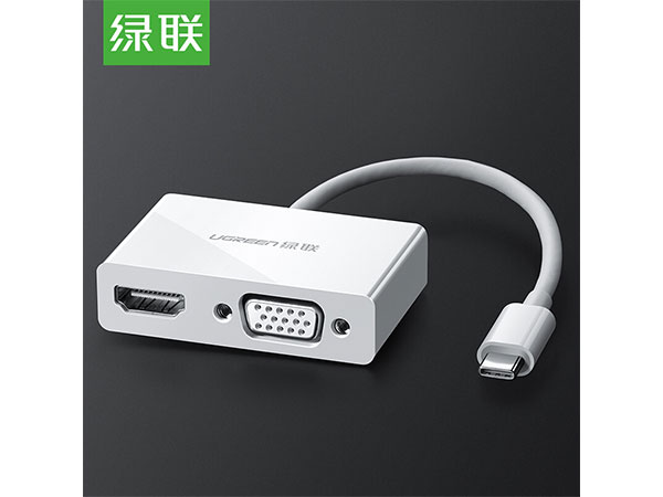 绿联30843 TYPE-C转HDMI+VGA